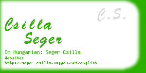 csilla seger business card